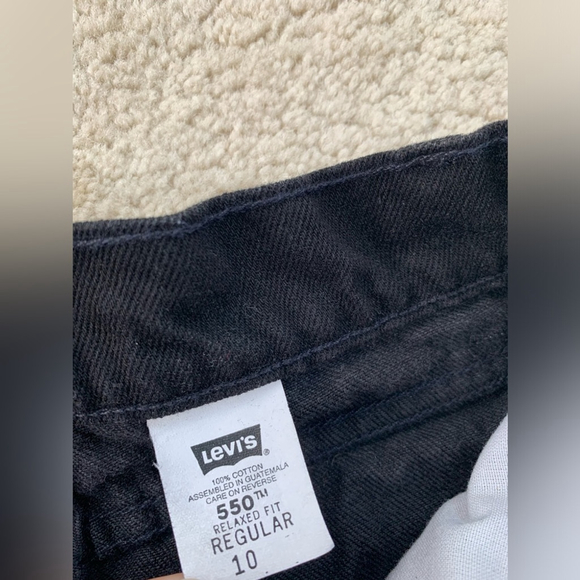 Vintage Levi's Size 10 White Tab 550 Black Denim Jeans - Picture 3 of 11
